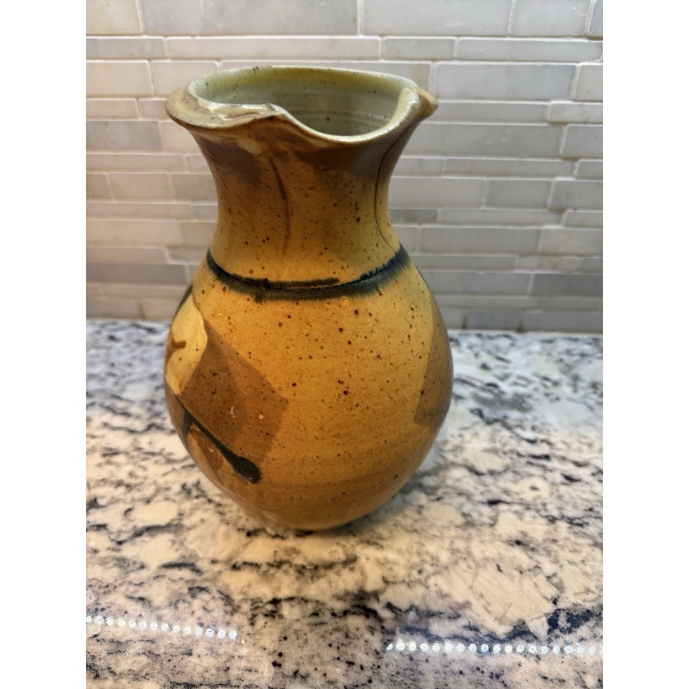 Bizen Ware Goma Style Jug Pitcher Wood Fired Ash Glazed Pottery Ceramic Japan